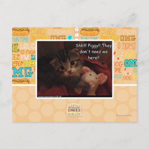 Shh!!! Piggy!! Postcard