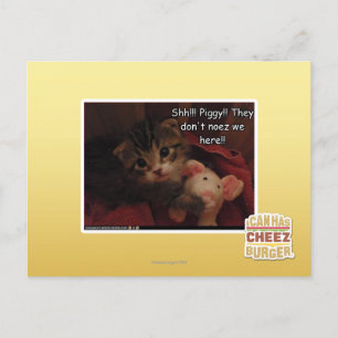 Shh!!! Piggy!! Postcard