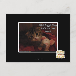 Shh!!! Piggy!! Postcard