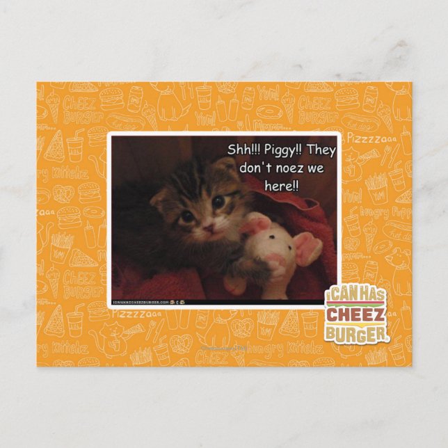 Shh!!! Piggy!! Postcard (Front)