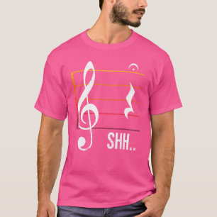 Shh Quarter Rest Fermata Music Musician T-Shirt