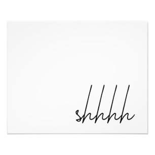 "Shhh" 12x16" Framable Poster Print Wall Art