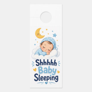 Shhh Baby Sleeping Large doorhanger