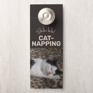 Shhh! Cat Napping Door Hanger