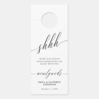 Shhh Delicate Calligraphy Do Not Disturb Wedding