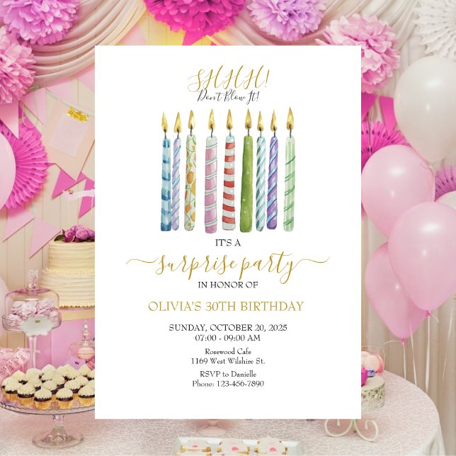 SHHH! Don't Blow It! Birthday  Invitation (Creator Uploaded)