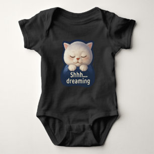Shhh Dreaming Cat: Cozy Bedtime Bao Bao Sticker Baby Bodysuit