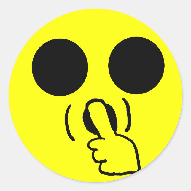 Shhh face Sticker (Front)