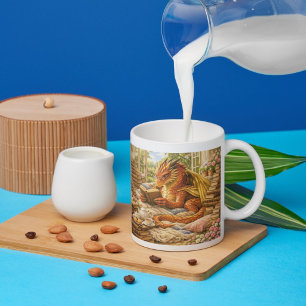 Shhh… I’m reading Cozy Reading Dragon Two-Tone Coffee Mug