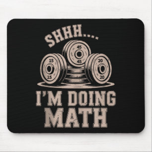 Shhh Im Doing Math Funny Christian Gym Workout Jes Mouse Mat