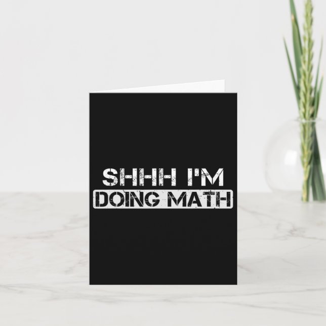 Shhh I'm Doing Math Funny Gym Bodybuilding Workout Card (Front)