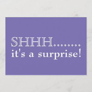 Shhh... It's a surprise 50th birthday party Invitation