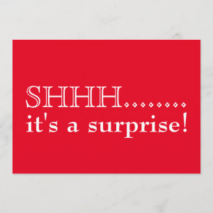 Shhh... It's a surprise 50th birthday party Invitation
