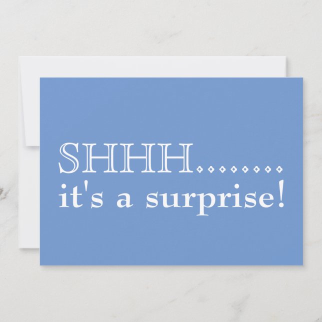 Shhh... It's a surprise 50th birthday party Invitation (Back)
