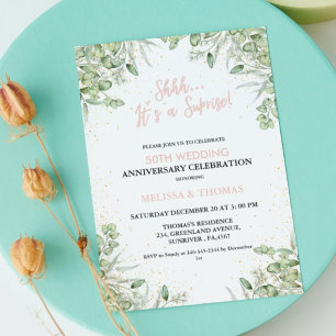 Shhh It's a surprise 50th Wedding Anniversary  Invitation