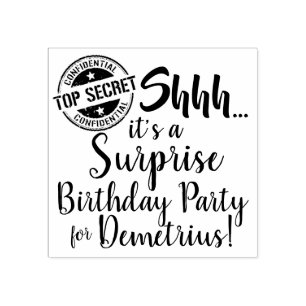 Shhh... It's a Surprise Birthday Party for Rubber Stamp