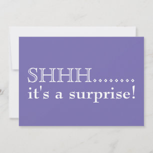 Shhh... It's a surprise purple 50th birthday party Invitation