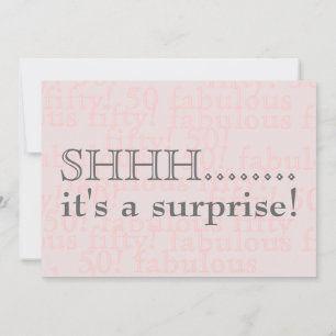 Shhh... It's a surprise thirtieth birthday party Invitation