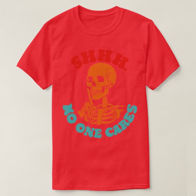 Shhh No One es Funny Halloween TShirt (Design Front)