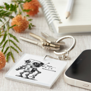 Shhh Robot – Shhh… I’m Processing Key Ring