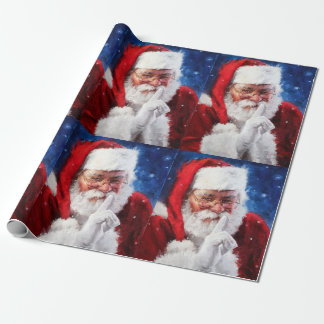 SHHH Santa Wrapping Paper