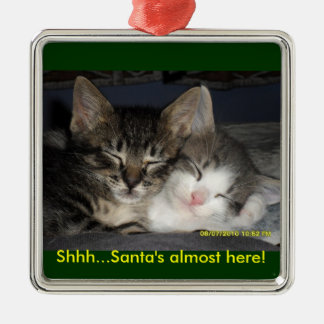 Shhh...Santa's almost here! Metal Tree Decoration