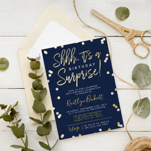 Shhh... Surprise Birthday Party Confetti & Real