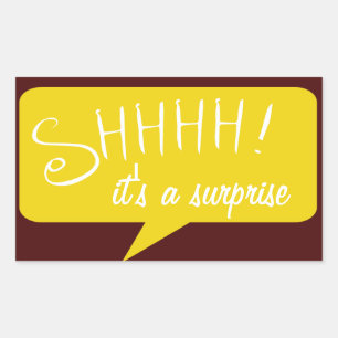 Shhh Surprise Party - Sticker - Maroon and Gold