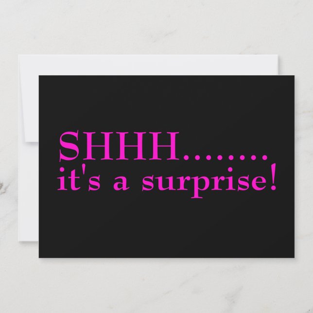 Shhh Surprise Seventieth Birthday Party  Invitation (Back)
