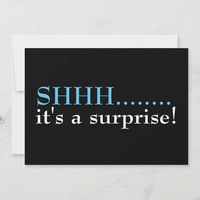 Shhh Surprise Seventieth Birthday Party  Invitation (Back)
