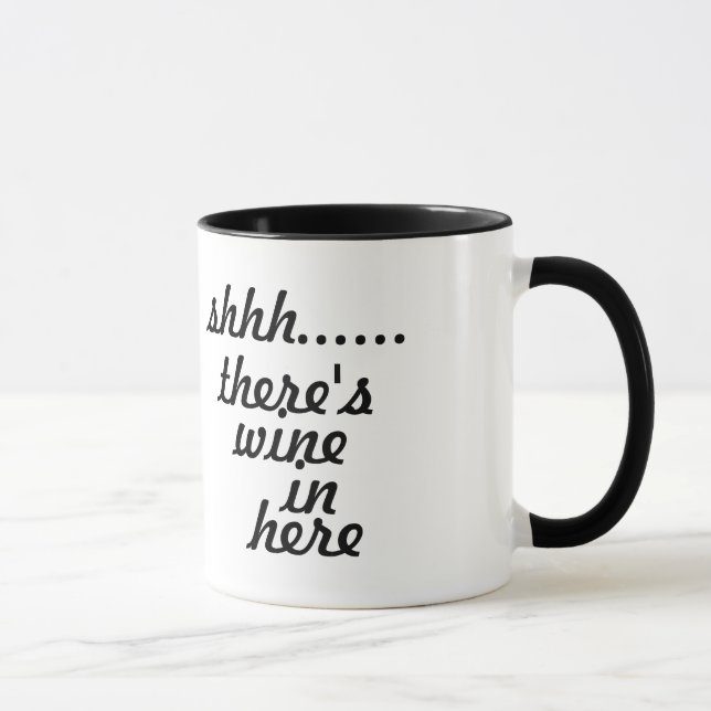 shhh... there's wine in here mug (Right)