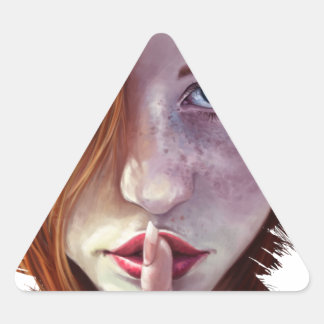 Shhh Triangle Sticker