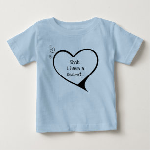 shhhh I have a secret, big brother customisable Baby T-Shirt