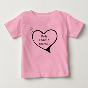 shhhh I have a secret, big sister customisable Baby T-Shirt
