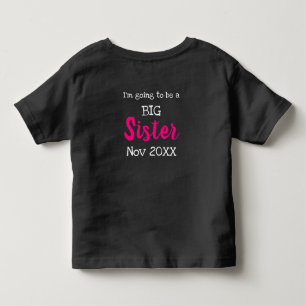 shhhh I have a secret, big sister customizable Toddler T-Shirt