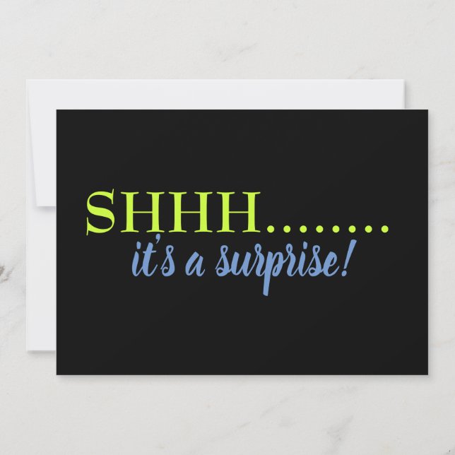 Shhhh...It's a Surprise!!!!! Invitation (Back)