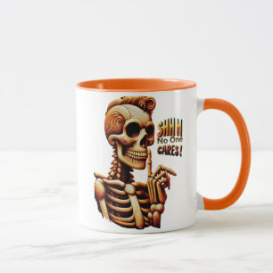 SHHHH... No One Cares Silent Skeleton Mug