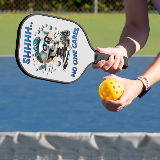 SHHHH... No One Cares Skull Reaper Pickleball Paddle (Insitu)