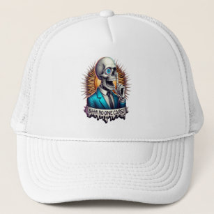 SHHHH... No One Cares The Dapper Skeletons Trucker Hat