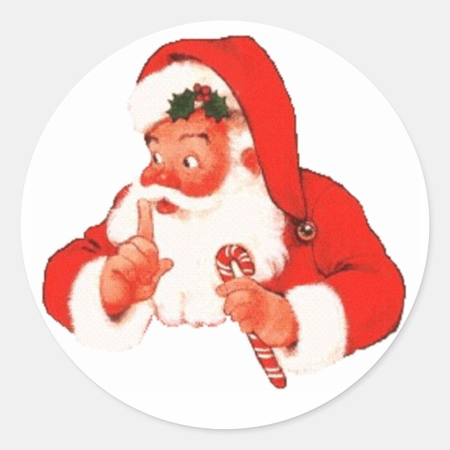 Shhhhh Santa Sticker (Front)