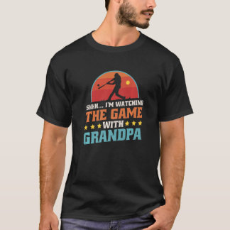 Shhhu2026 I'M Watching The Game With Grandpa, Base T-Shirt