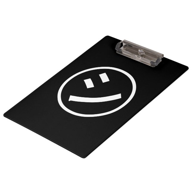 ㋛ Shi Kana Katakana Smiling Emoji / Emoticon Clipboard (Angled)