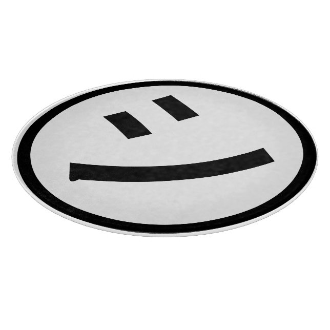 ㋛ Shi Kana Katakana Smiling Emoji / Emoticon Cutting Board (Corner)