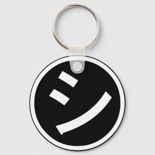 ㋛ Shi Kana Katakana Smiling Emoji / Emoticon Key Ring