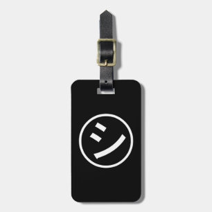㋛ Shi Kana Katakana Smiling Emoji / Emoticon Luggage Tag