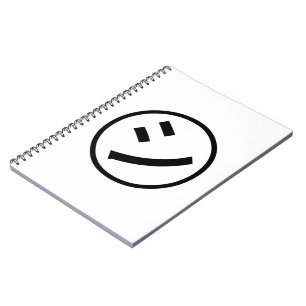 ㋛ Shi Kana Katakana Smiling Emoji / Emoticon Notebook