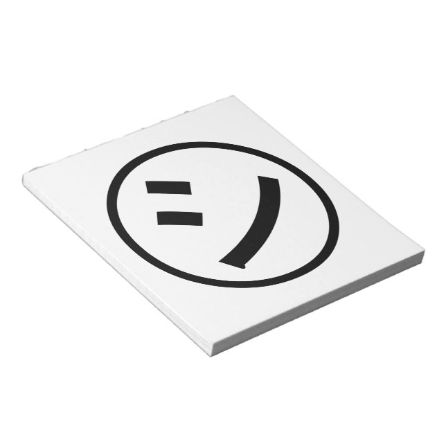㋛ Shi Kana Katakana Smiling Emoji / Emoticon Notepad (Angled)