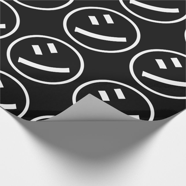 ㋛ Shi Kana Katakana Smiling Emoji / Emoticon Wrapping Paper (Corner)