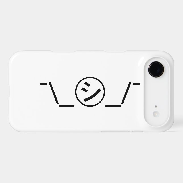 Shi Kana Shrug Emoticon ¯\_㋛_/¯ Japanese Kaomoji (Back (Horizontal))