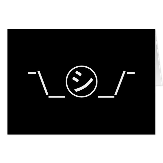 Shi Kana Shrug Emoticon ¯\_㋛_/¯ Japanese Kaomoji (Front Horizontal)